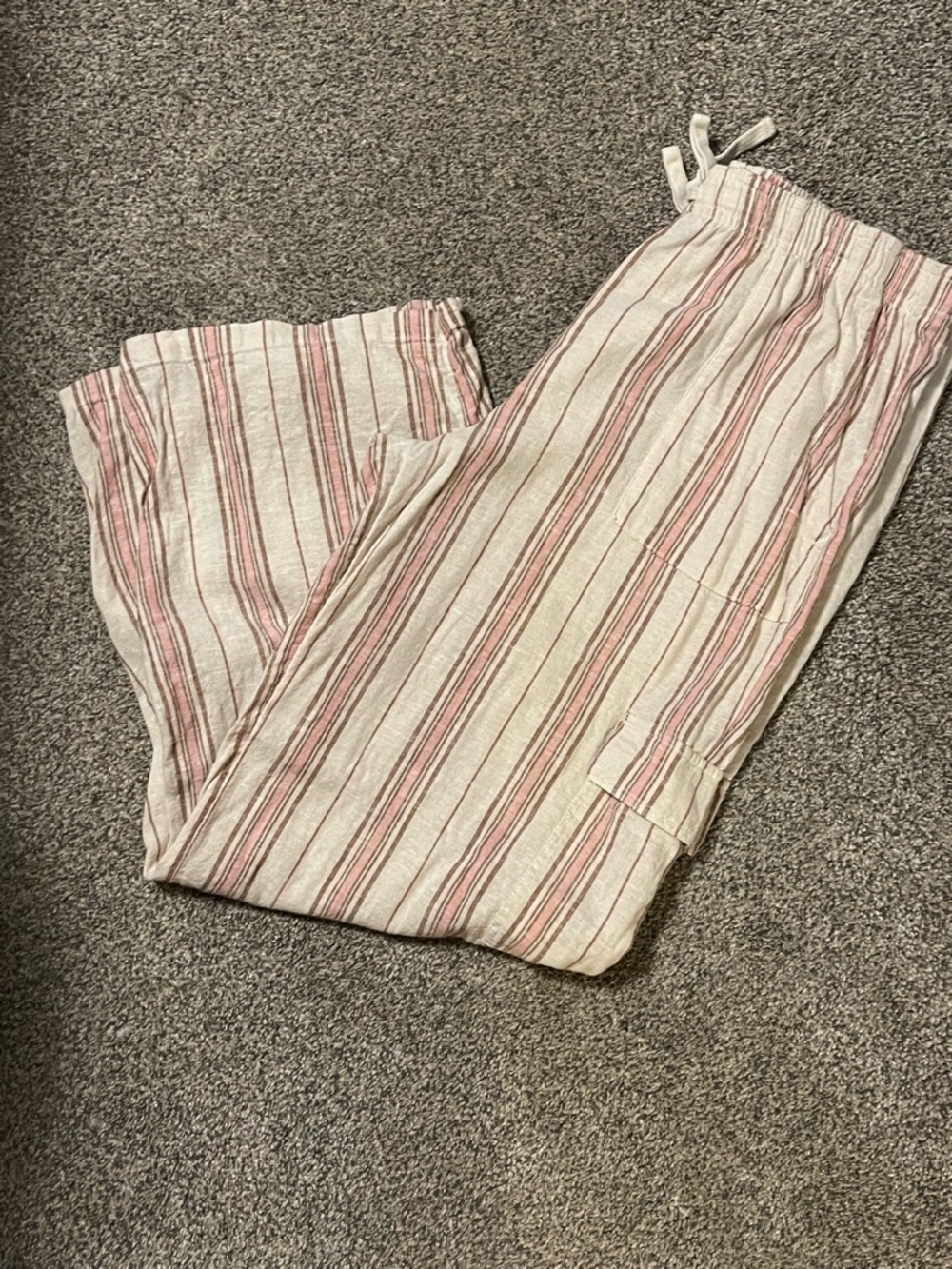 Roxy linen cargo pants XL